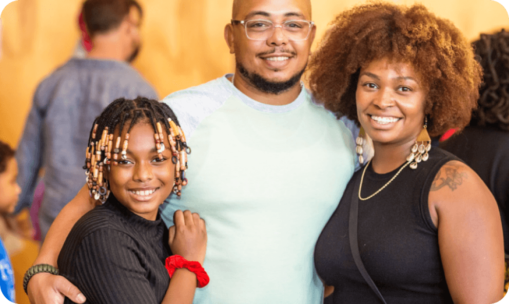 Parent answering questions about their child